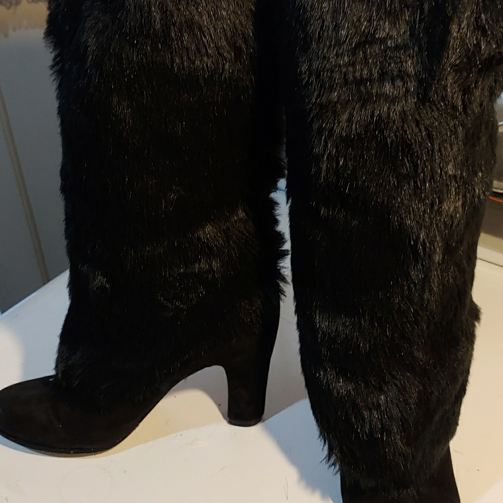 DesignSam edelman Womens mink fur boots size 8 m